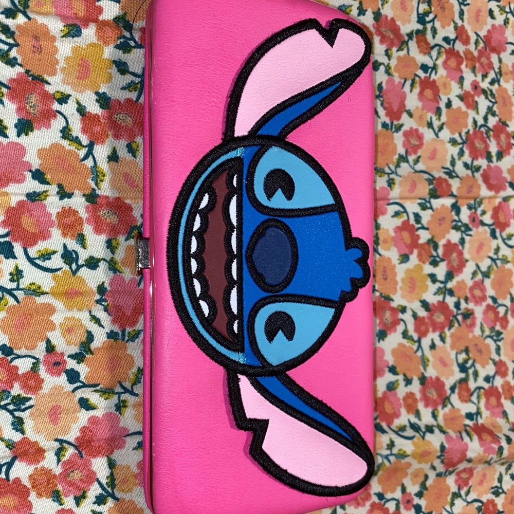 Pink stitch wallet